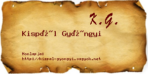 Kispál Gyöngyi névjegykártya