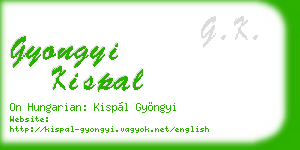 gyongyi kispal business card