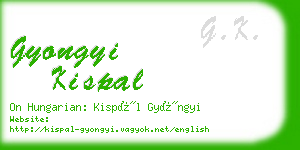 gyongyi kispal business card